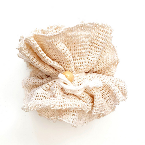 Sisal Flower Shower Scrunchie